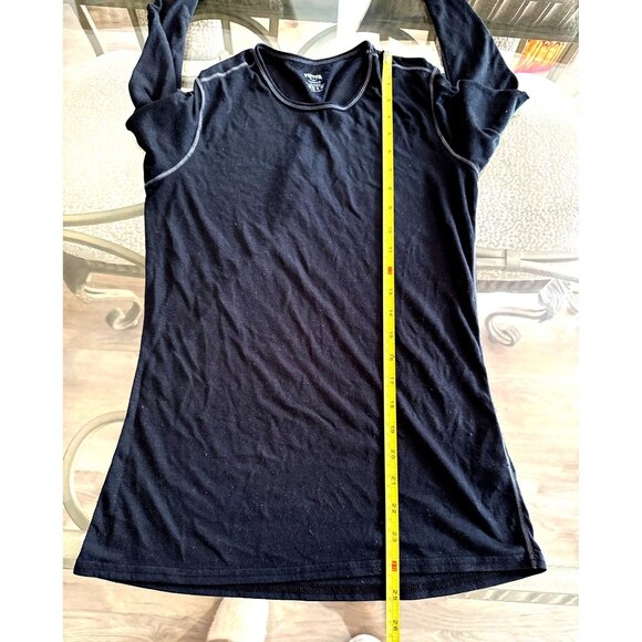 Pepper Womens Black Long Sleeve Top Medium 100% Polyester Lightweight & Comfort - Picture 7 of 7